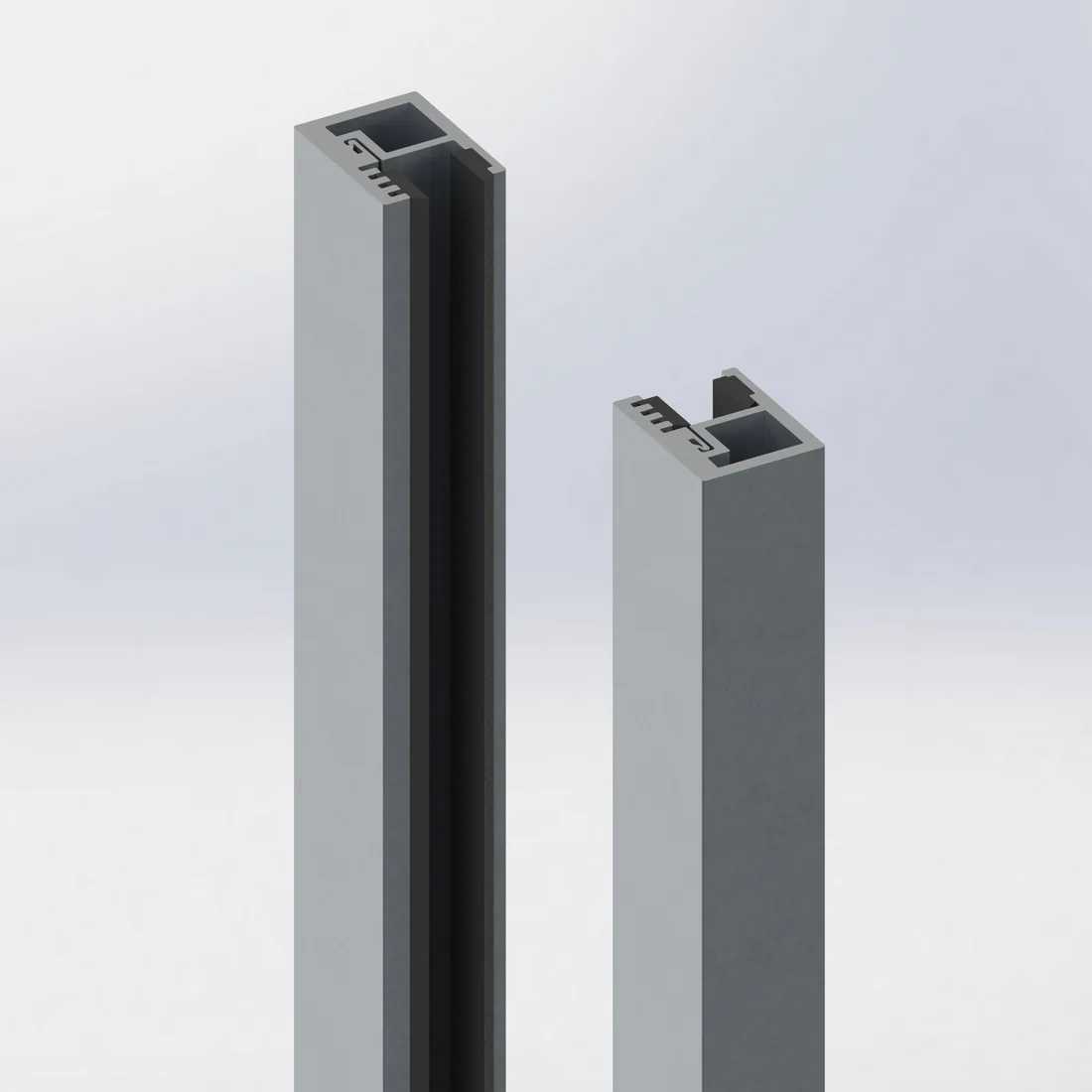 Seitenprofile VIEW für den Französischen Balkon aus Glas