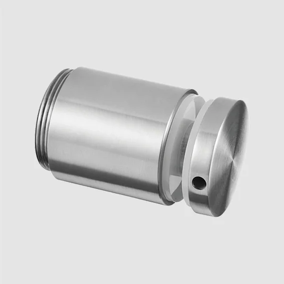 Glas-Punkthalter rund, justierbar, aus Edelstahl
