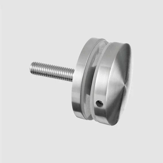 Glas-Punkthalter rund aus Edelstahl